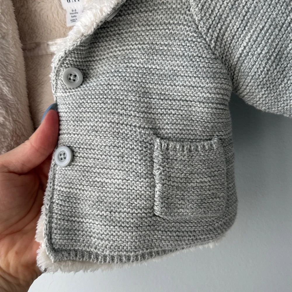 Baby‎ Gap Knit Fleece Lined Baby Coat
